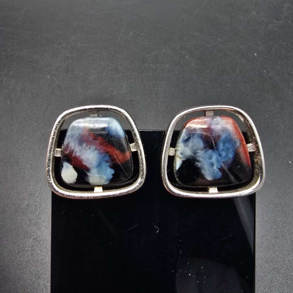 Hickok Agate Gemstone Cuff Links Men's Accessory